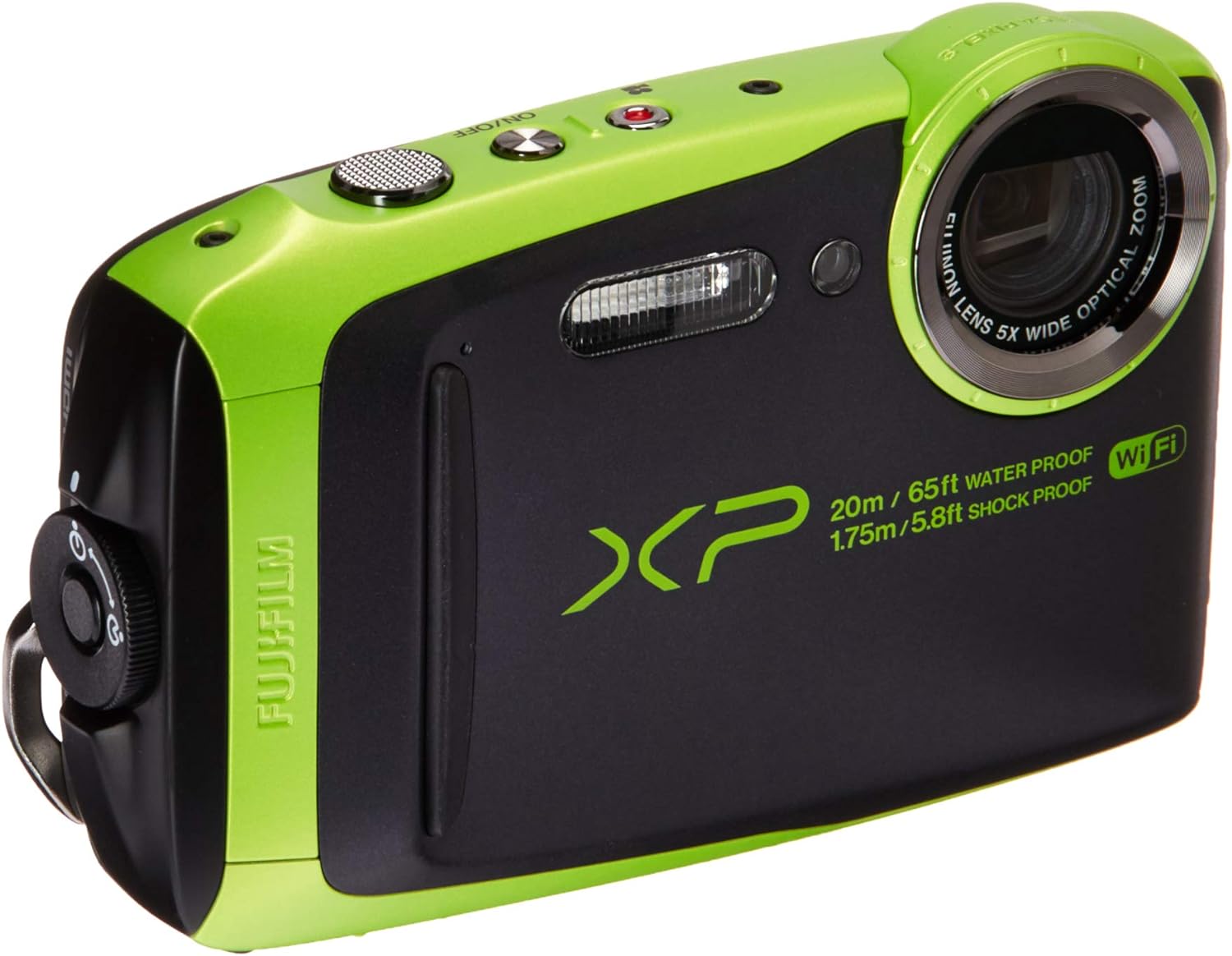 Black/Lime Green Waterproof Digital Camera F111