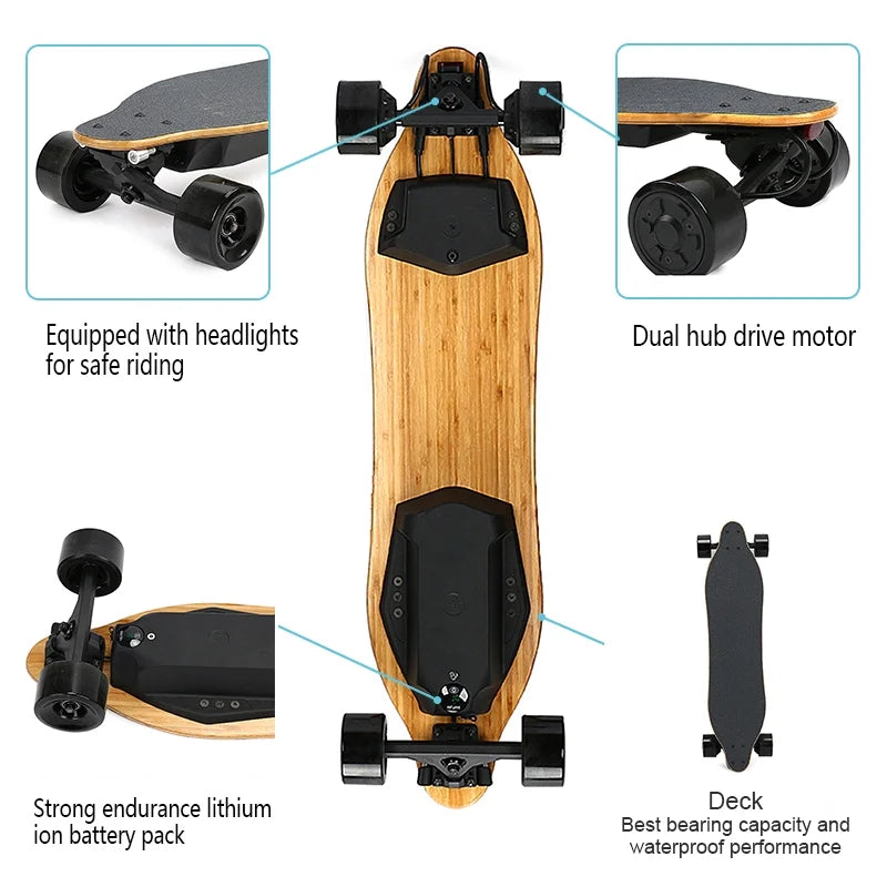 dual hub motors electric longboard P5175