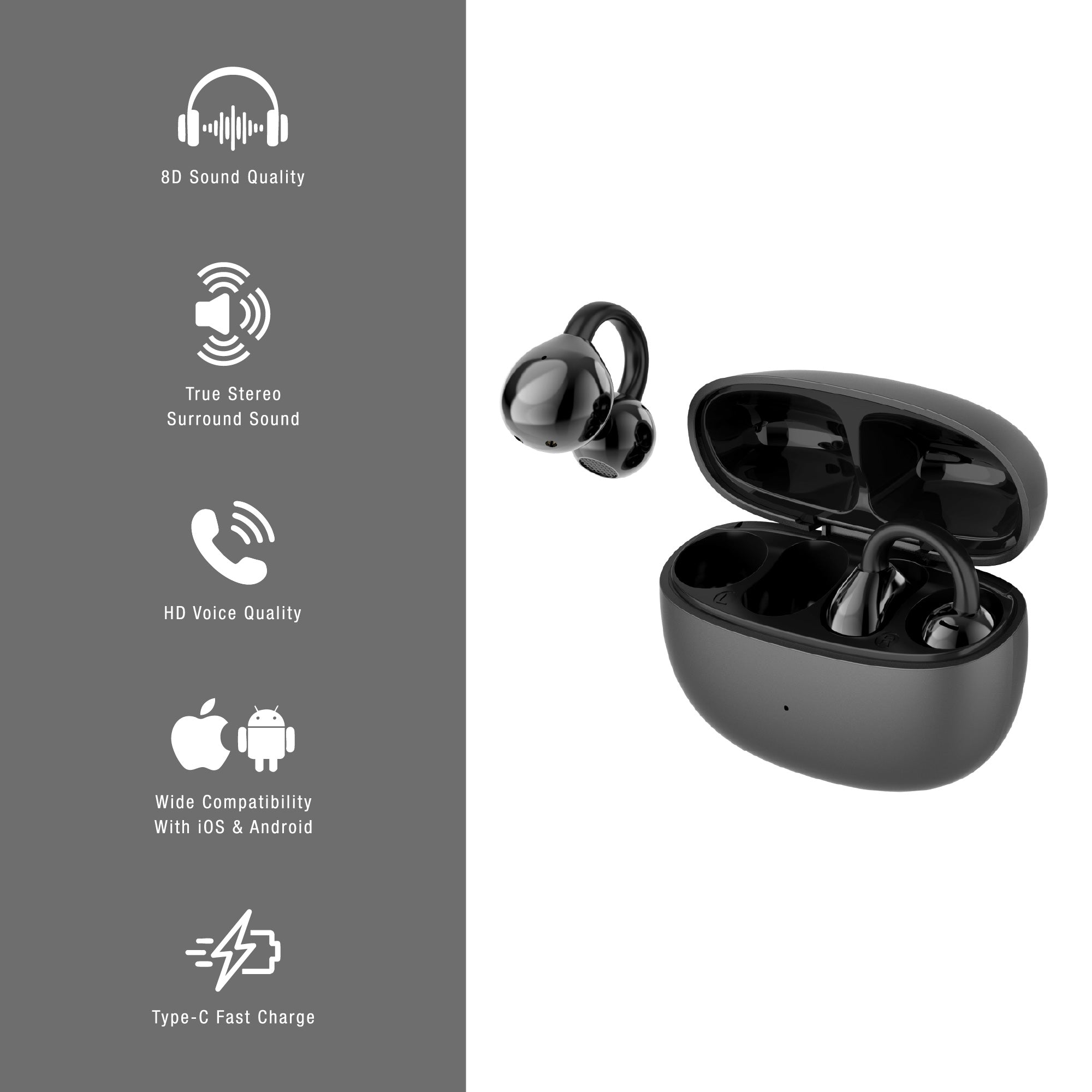 Pursonic True Wireless Stereo Earbuds – Immersive Sound, Compact Design, All-Day Comfort