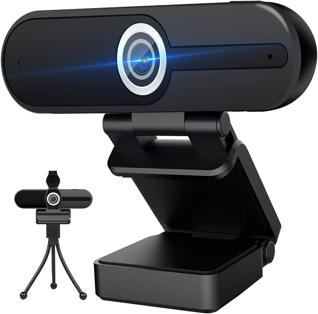 4K Webcam with Microphone 8MP USB 1080P Privacy Cover Mini Tripod Pack of 2 E932336