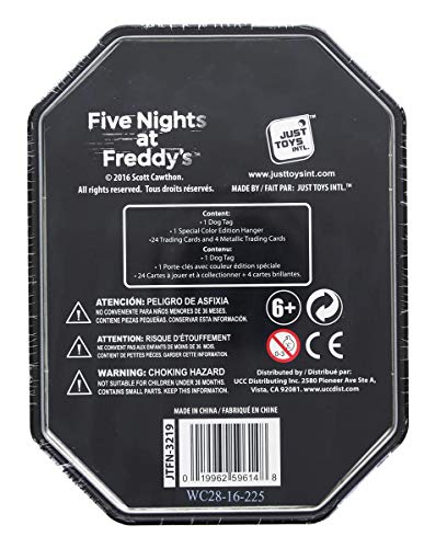 Five Nights at Freddy's Collectable Dog Tag Trading Card and Key Chain Tin Set D345