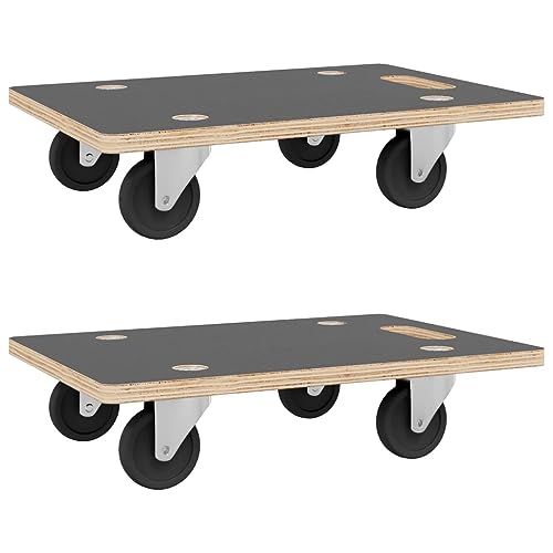 Set of 2 Grey Rectangular Furniture Movers S8655