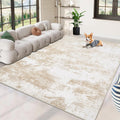 Beige 8x10 Washable Area Rug C111473
