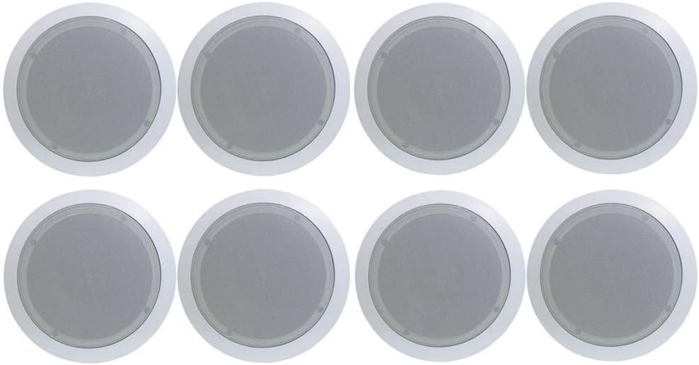 8" 1000W Round Wall And Ceiling Home Speakers 2 PAIR R457