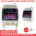 10,000 BTU Blue Flame Vent Free Natural Gas Heater T4024