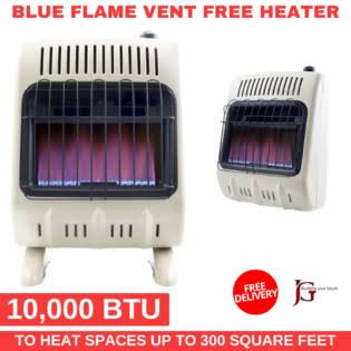 10,000 BTU Blue Flame Vent Free Natural Gas Heater T4024