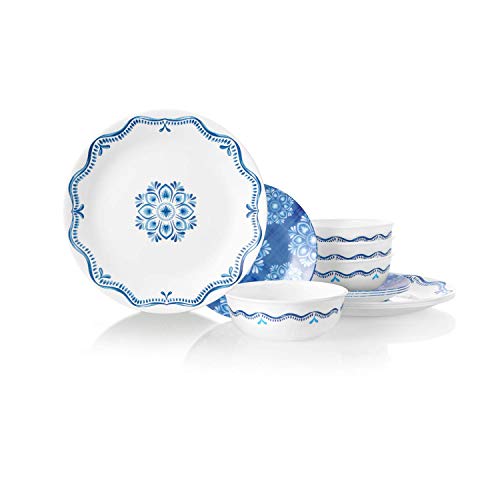 18-Piece Triple Layer Glass Dinnerware Set Q37359