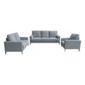 Gray Chenille Sofa Loveseat Chair Set P66248
