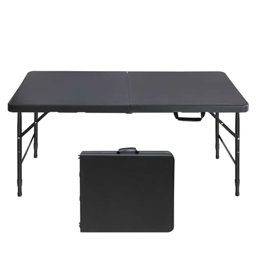 White 4ft Portable Folding Table with Steel Legs V26071