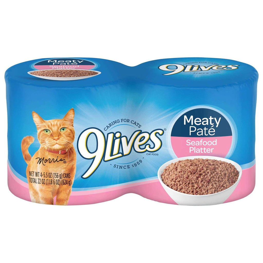 9Lives Meaty Pat Seafood Platter Wet Cat Food M552