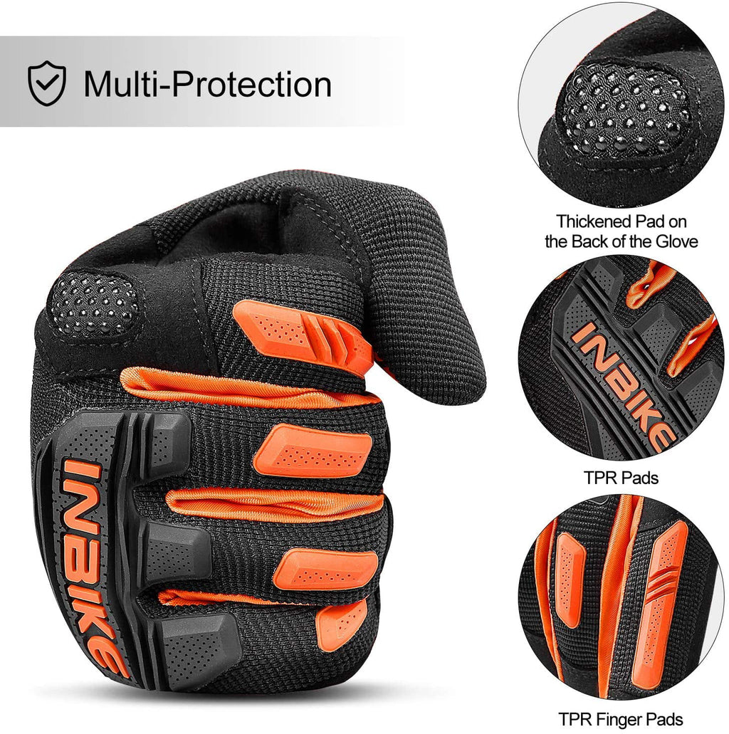 MTB Mountain Bike Gloves Touchscreen with EVA Padded TPR Knuckle Protection C407