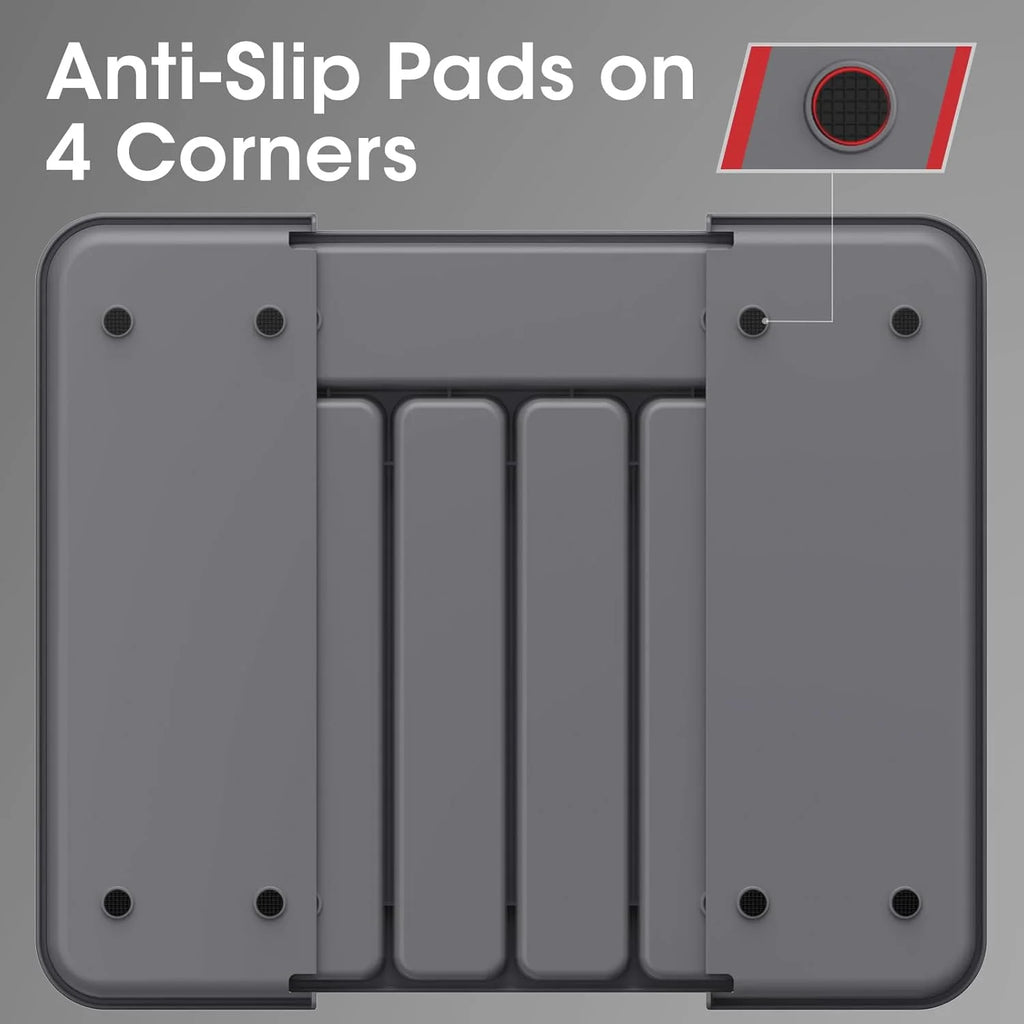 Grey Adjustable Kitchen Drawer Organizer Y64497