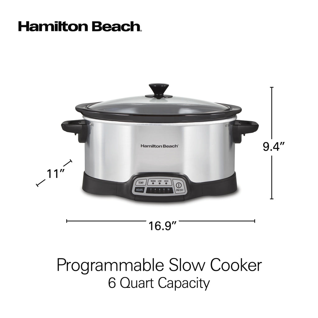 6 Quart Programmable Slow Cooker with Removable Crock T5282