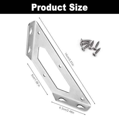 12PCS Stainless Steel Furniture Corner Connector with 72 Screws M878