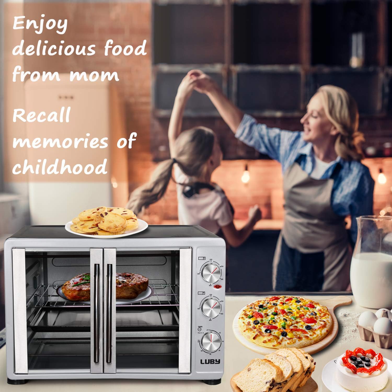Silver 55L French Door Toaster Oven M639