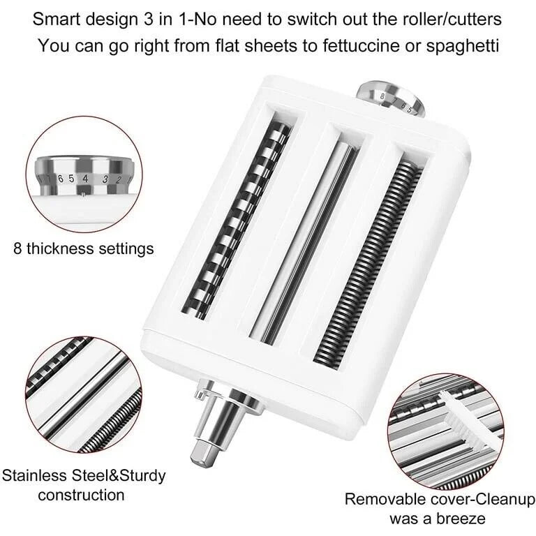 Pasta Maker Attachment for KitchenAid Stand Mixers 3 in 1 Set Q419