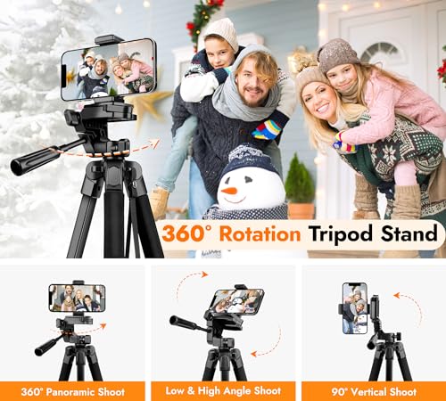 67" Aluminum Phone Tripod with Wireless Remote Carry Bag K754609