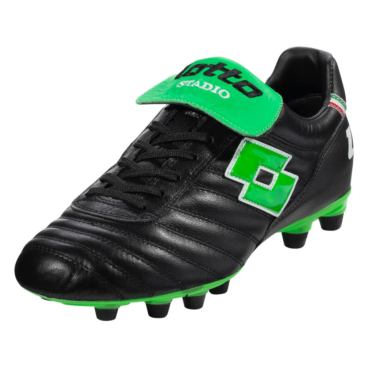 Black/Spring Green Firm Ground Soccer Cleat V4061