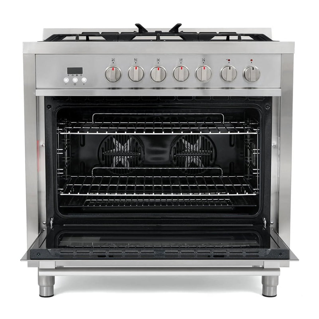 Stainless Steel Dual Fuel Range with Convection Oven I920