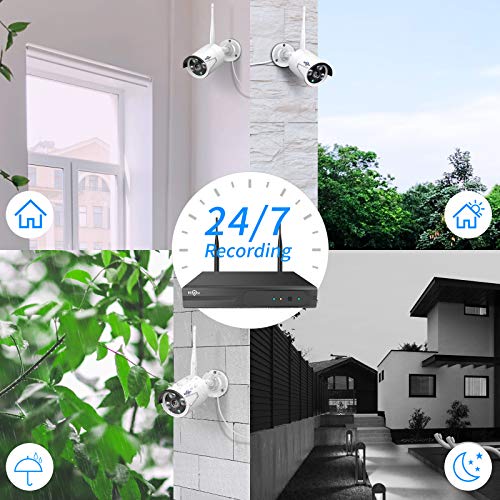 16CH 4K NVR 4Pcs 3MP Night Vision WiFi Cameras 1TB HDD C263