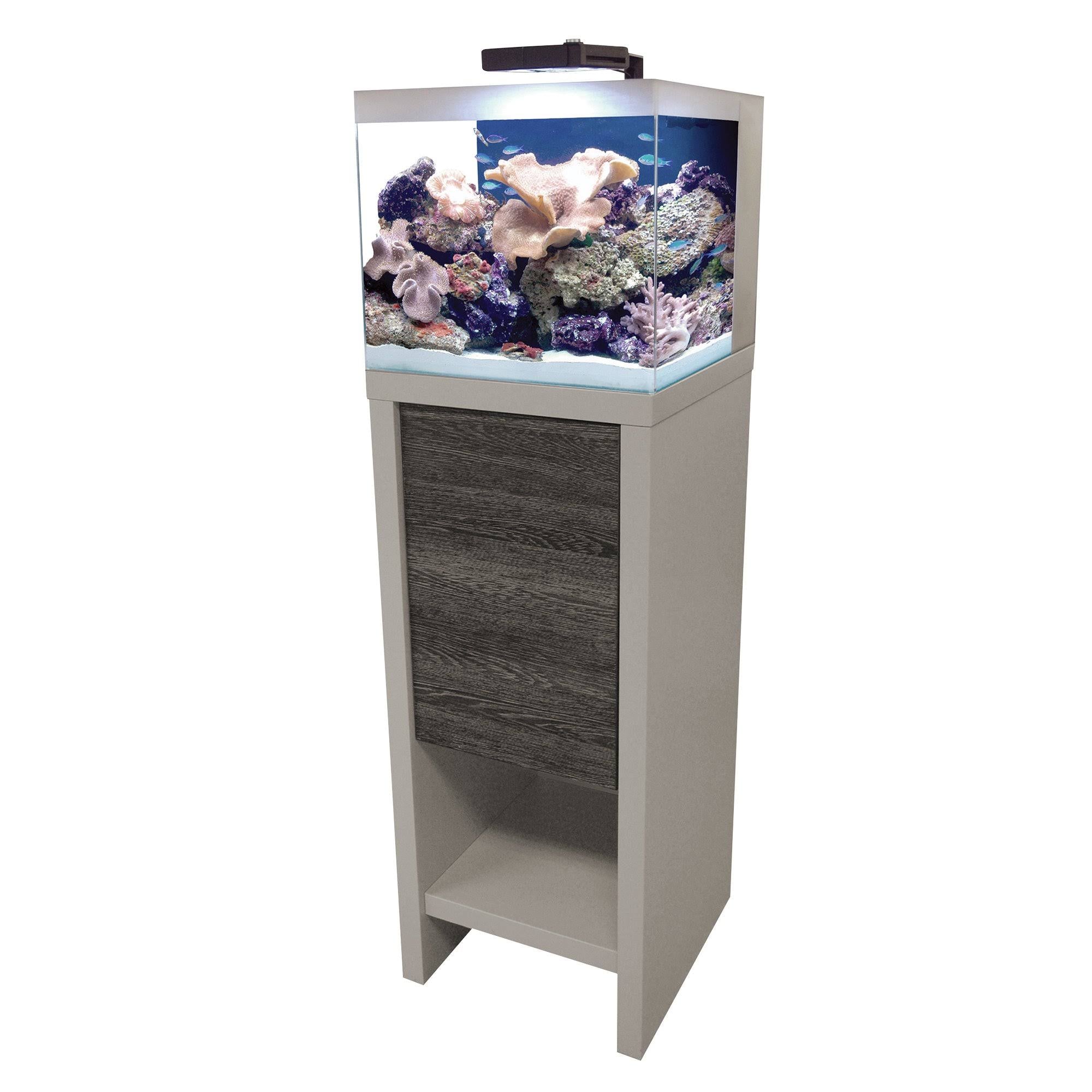 14 Gallon Aquarium Set with Stone Grey Stand N4096