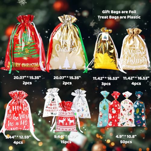 80PCS Christmas Gift Bags Set Q354