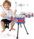 Blue 5 Drums Kids Jazz Drum Set with Stool M21715