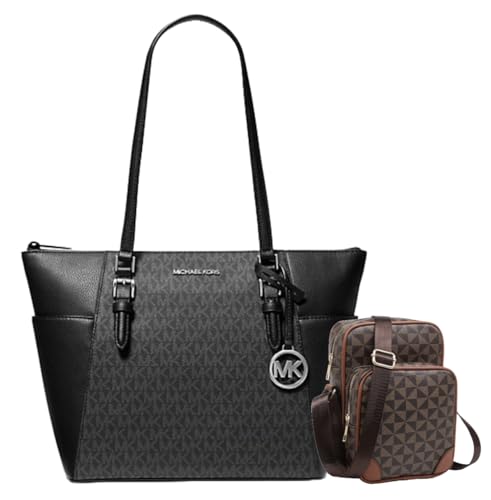 Large Saffiano Leather Top-Zip Tote Bag H1440