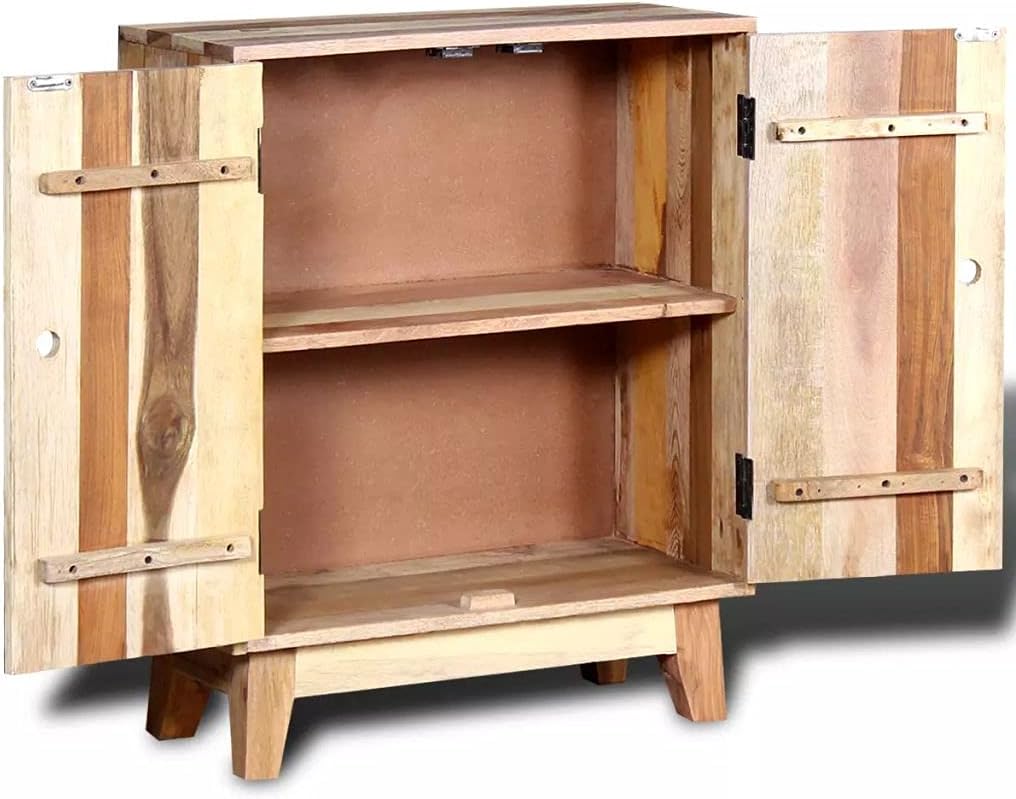 Industrial Wooden Storage Cabinet Sideboard Solid Reclaimed Wood I163