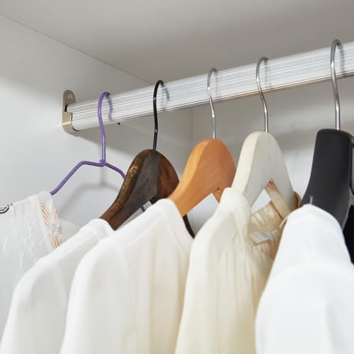 White Wood Storage Closet with Doors and Hanging Rod I83823