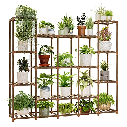 Large Wood Plant Stand for 17 Pots N16759
