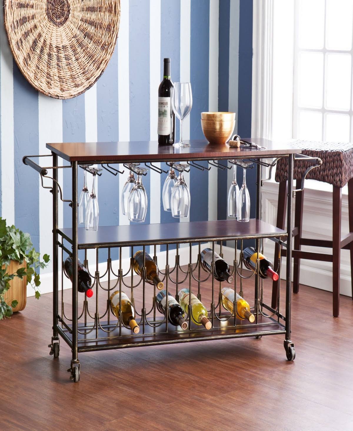 Black Wine-bar Cart J1860