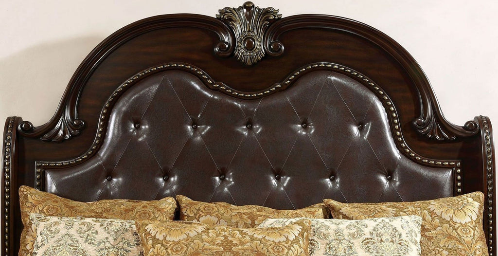 Brown Cherry Eastern King Size Bed R530606