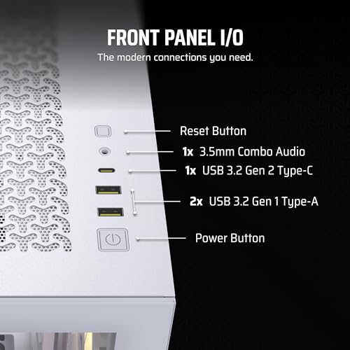Black Mid-Tower ATX PC Case with Tempered Glass L61010