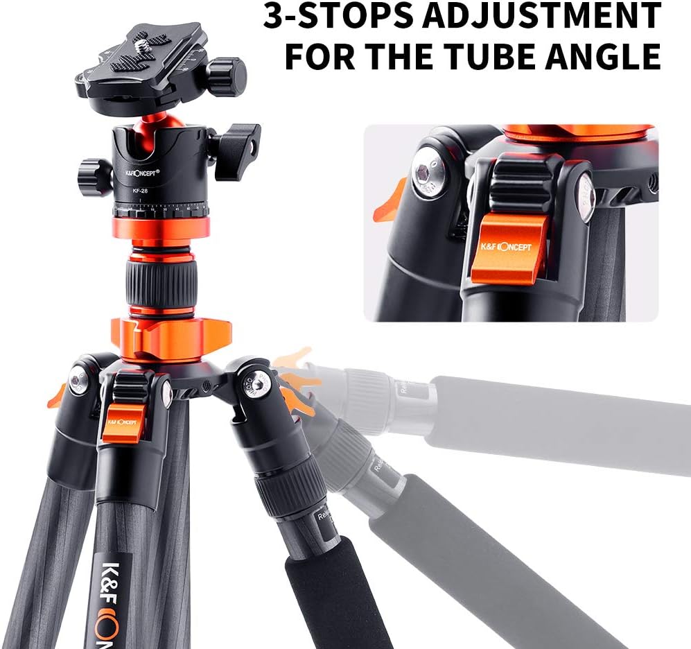 68" Carbon Fiber Camera Tripod with Metal Ball Head and Quick Release Plate M70370