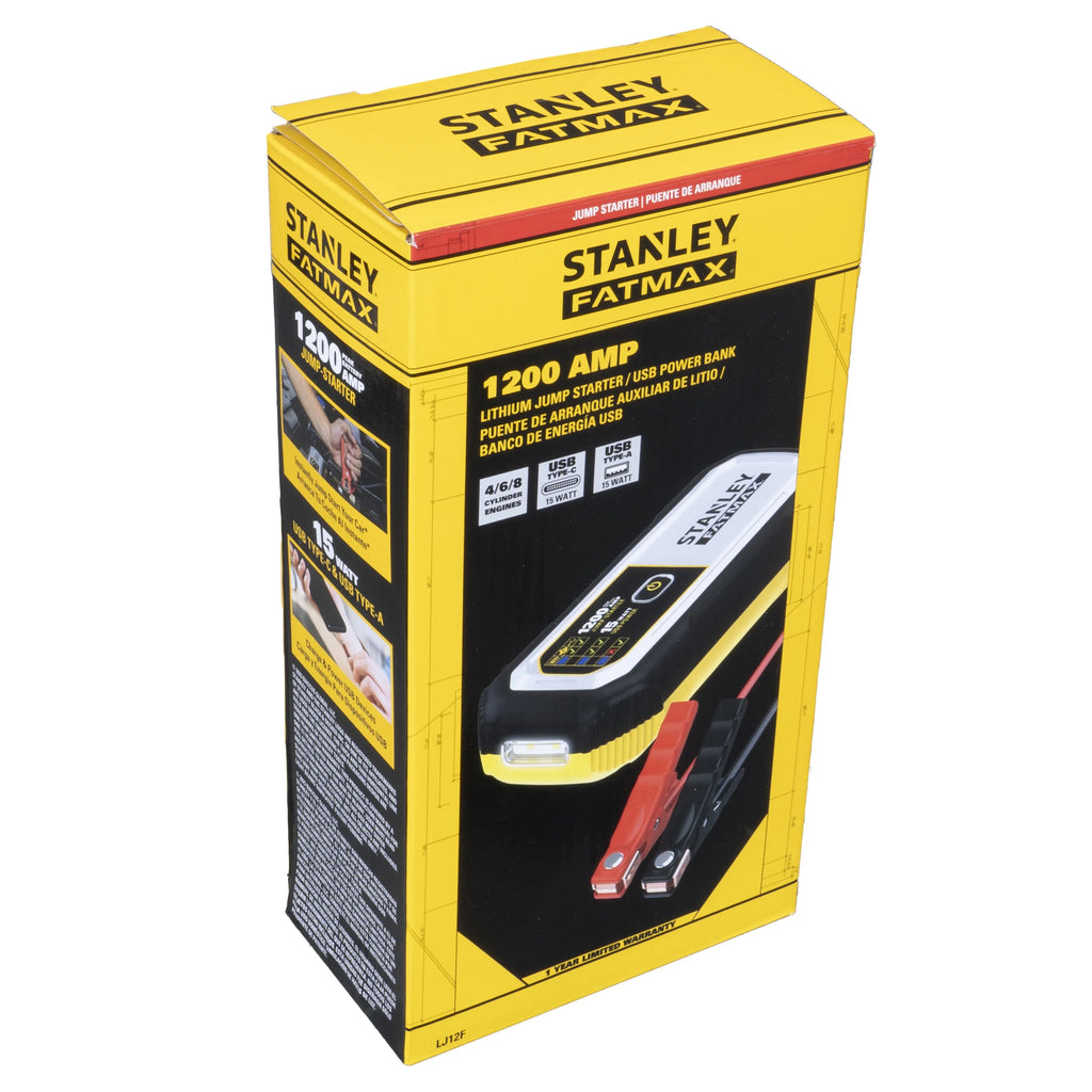 1200 Amp Lithium Jump Starter with USB Power Bank C46642