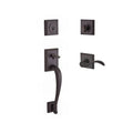 Single Cylinder Napa Handleset Right Hand Curve Lever Traditional Square Rose Venetian Bronze L423
