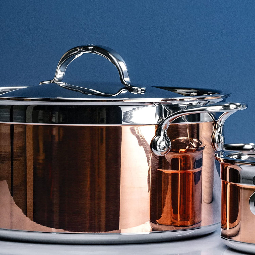 100% Pure Copper 10-Piece Cookware Set X804736