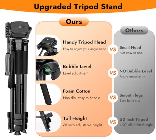 67" Aluminum Phone Tripod with Wireless Remote Carry Bag K754609