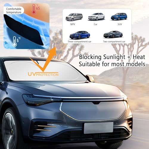 Car Sun Shade Windshield with Opening H500