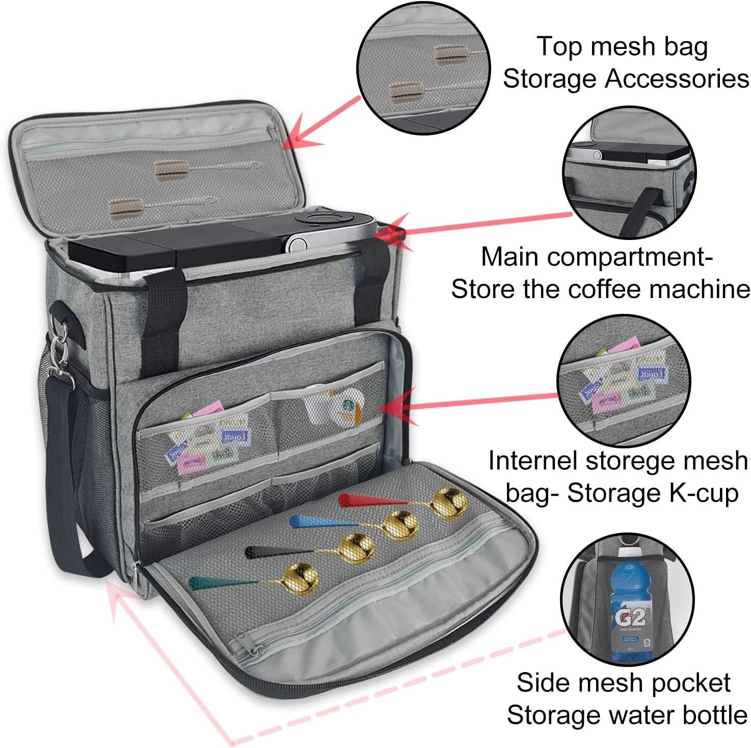 Coffee Maker Carrying Bag with Shoulder Strap G9760