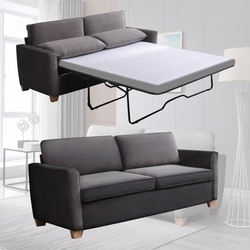 Queen Size Velvet Pull Out Sofa Bed X86812