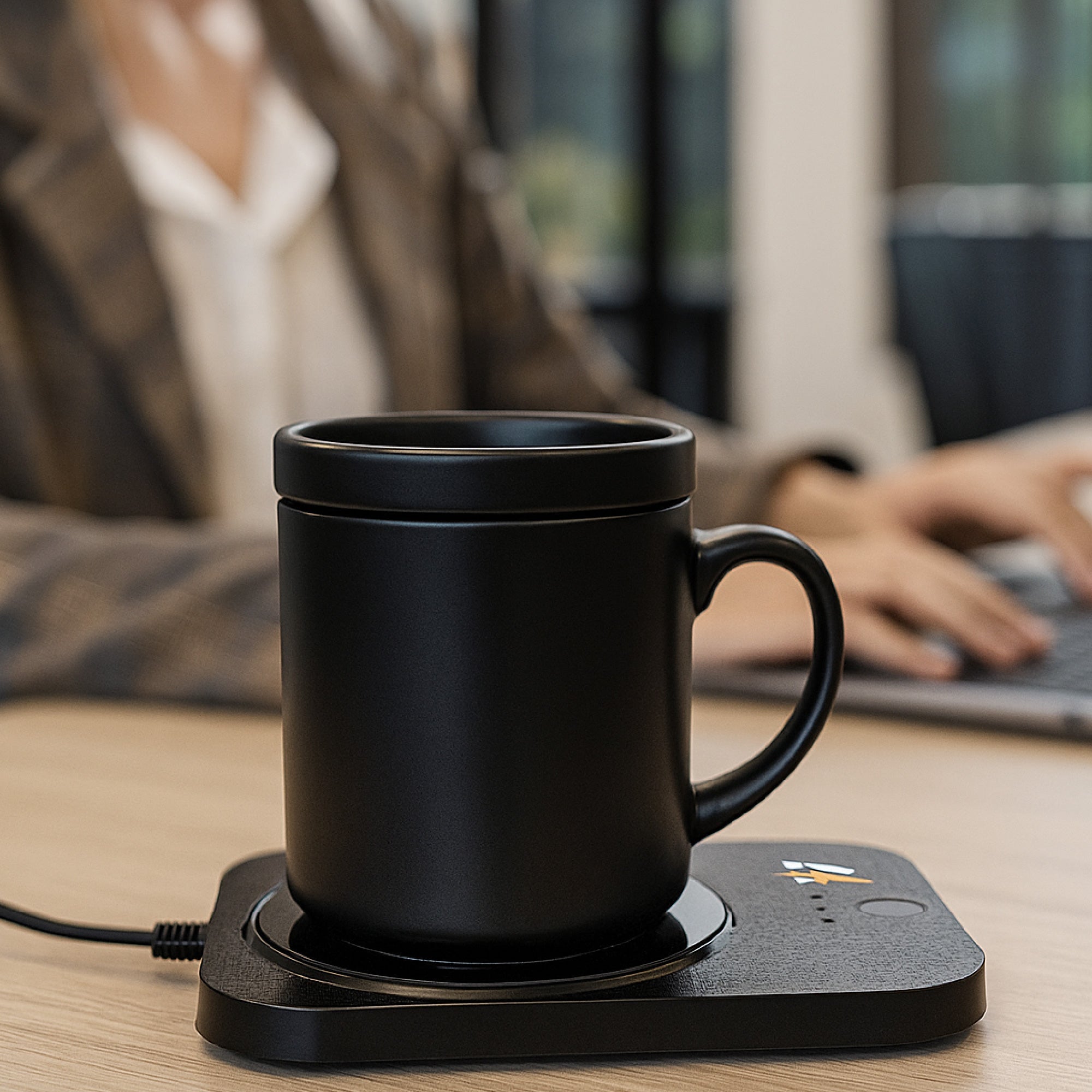 Complete Wireless Charging & Comfort Bundle – Sip & Charge 2-in-1 Mug Warmer + 5-in-1 Folding Charging Station