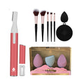 Complete Beauty Tool Kit – 7 Brushes, Blending Sponge & Precision Eyelash Trimmer