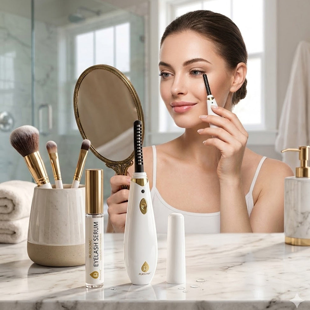 Pursonic Rechargeable Heated Eyelash Curler with Comb