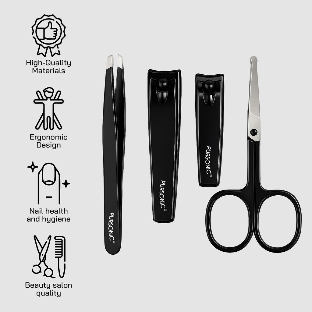 The Ultimate Professional Nail Care Duo: 4-Piece Precision Trimming Set and Professional Manicure & Pedicure Kit