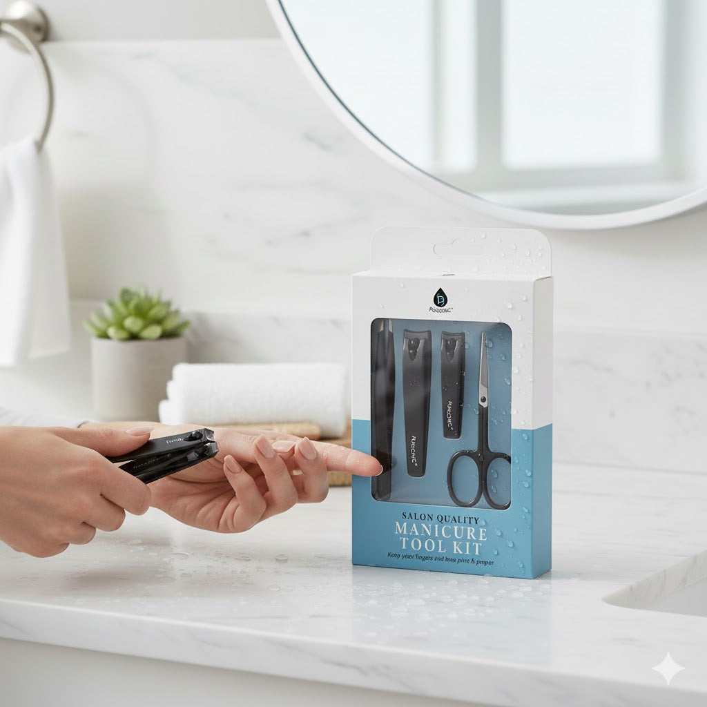The Ultimate Professional Nail Care Duo: 4-Piece Precision Trimming Set and Professional Manicure & Pedicure Kit