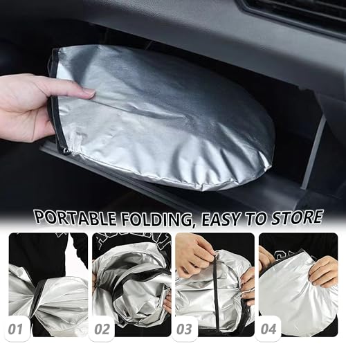 Car Sun Shade Windshield with Opening H500