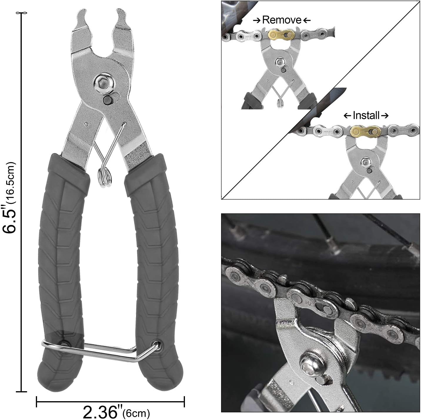 Bike Repair Chain Tool Set with Chain Checker and Link Plier X998929