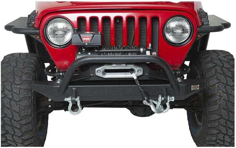 Steel Black Textured Front Bumper with Winch Guard for Wrangler TJ U462